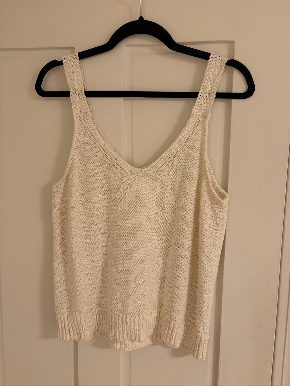 Madewell Cream Knit V-Neck Tank